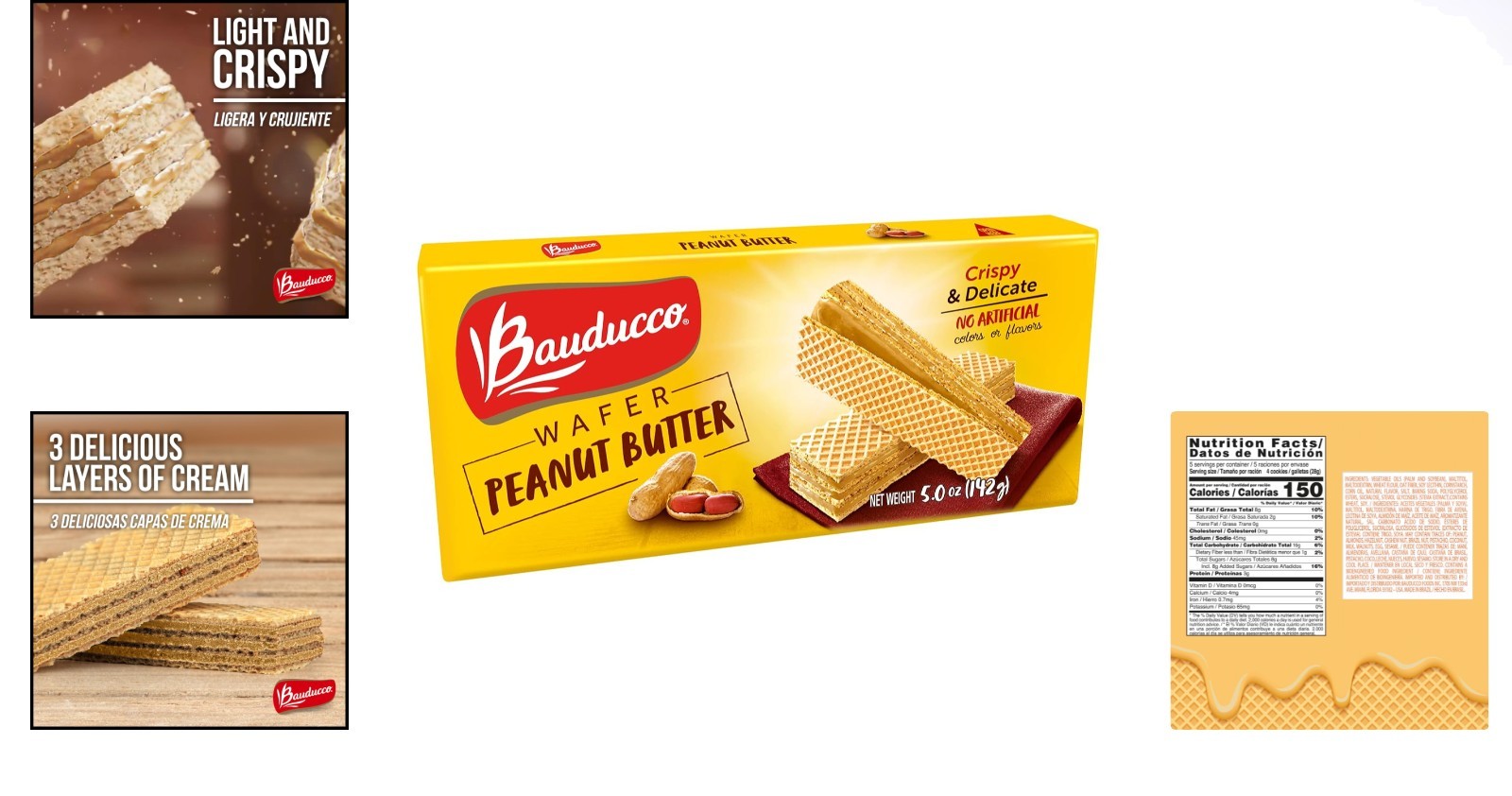 Decadent Peanut Butter Wafers – 5 Oz of Crispy Indulgence, No Artificial Flavors