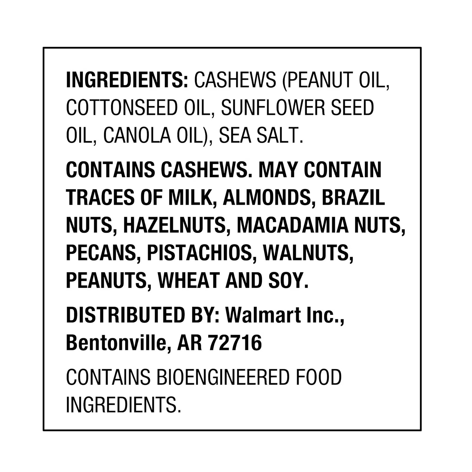 New Great Value Deluxe Whole Cashews, Salted, 16 oz