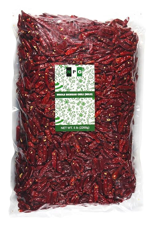 NPG Dried Sichuan Red Chili Peppers Whole