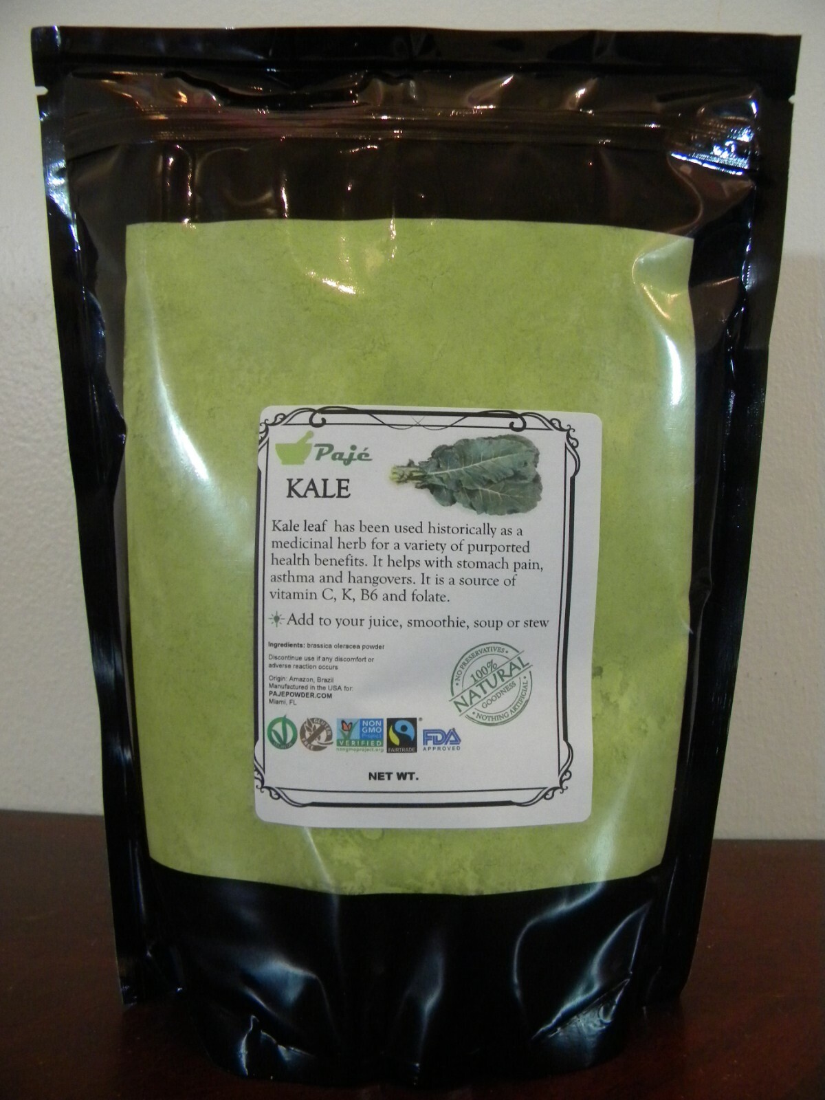 KALE powder 32oz – 2 lb , gluten free, non-GMO PAJE helps stomach pain, hangover