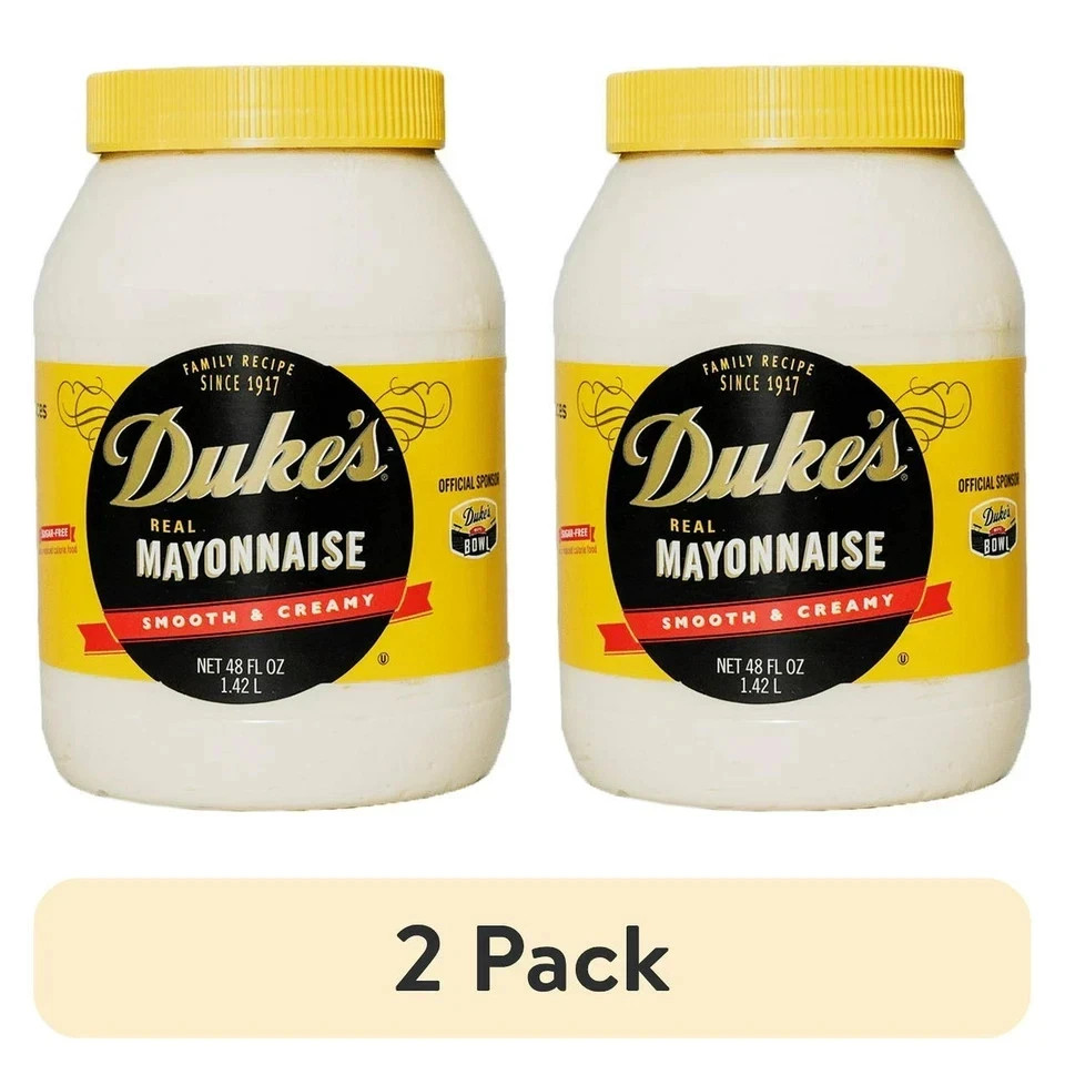 (2 pack) Dukes Smooth & Creamy Real Mayonnaise, 48 Fl Oz