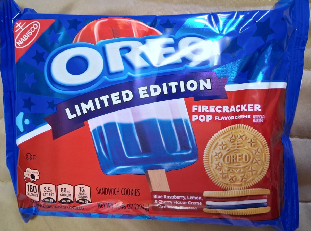 OREO FIRECRACKER BOMB POP Flavored Limited Edition Cookies Fire Cracker 11.46 OZ