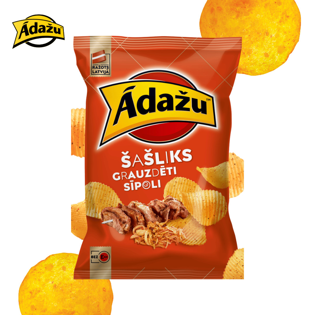 Adazu Latvian Classic Potato Chips – 9 Different Flavors 130g/4.6oz Each Bag