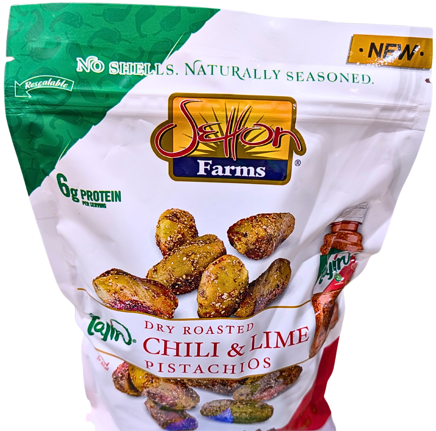 Setton Farms Tajin Dry Roasted Chili & Lime Pistachios 20 Ounce Bag EXP 07/2026