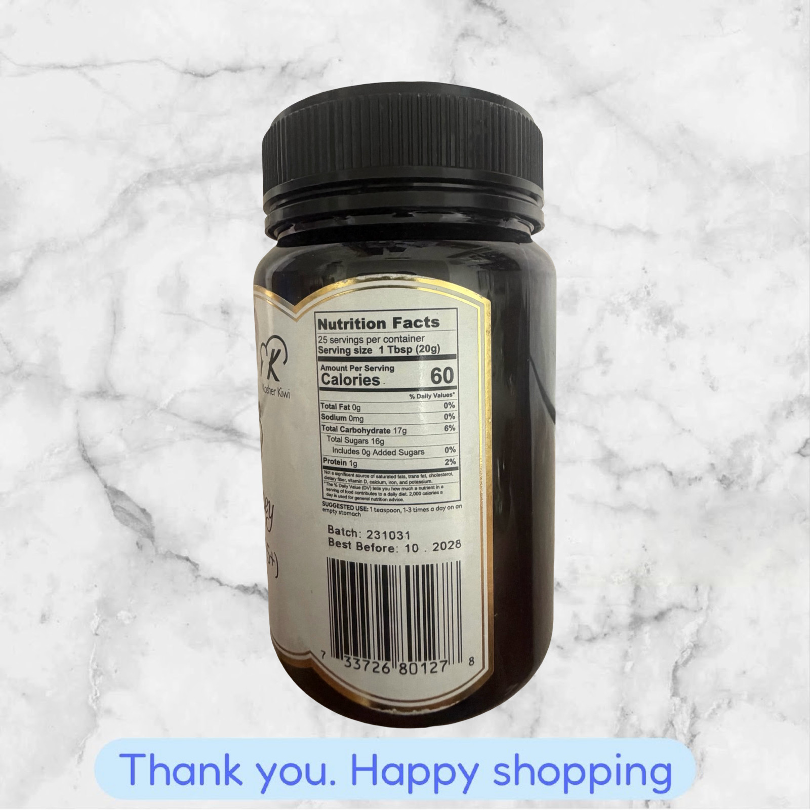 Manuka Honey Mossop’s Raw New Zealand UMF 10+ MGO265+ Net Wt: 500g 1lb 1.6oz NEW