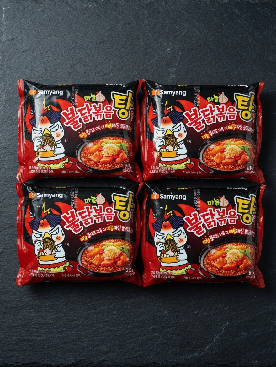 Samyang Buldak Hot Chicken Soup Ramen 145g x 4 Packs Korean Spicy Instant Noodle