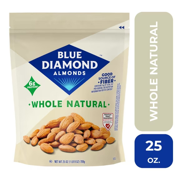 Blue Diamond Almonds, Whole Natural Raw Almonds Perfect for Gluten Free Snacking