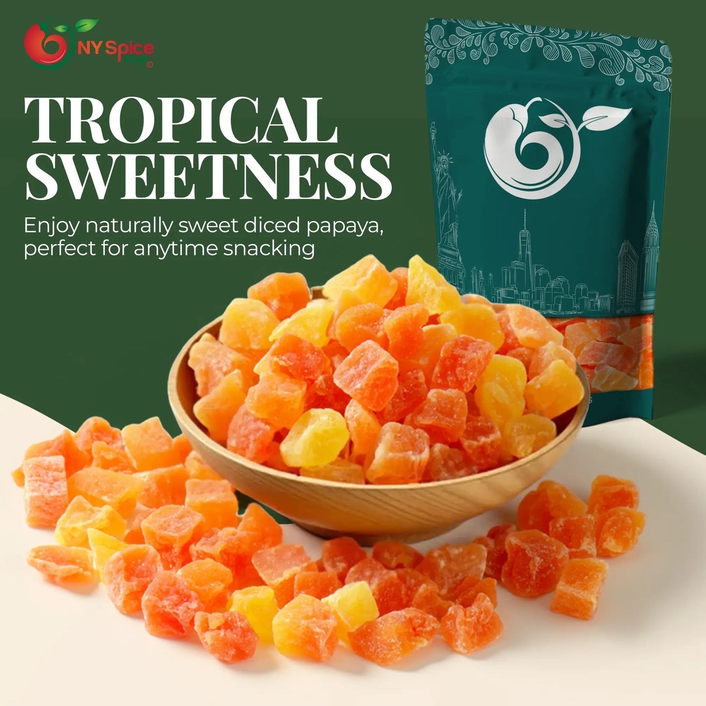 Diced Papaya – Premium Quality – by NY Spice