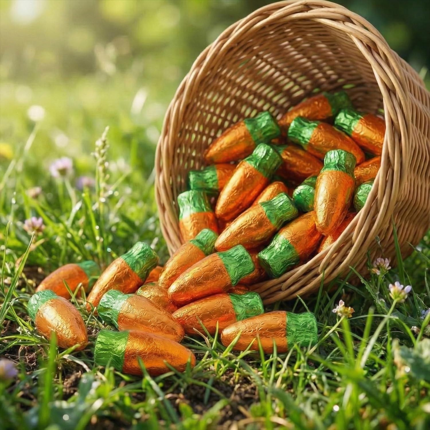 Individually Wrapped Milk Chocolate Carrots – Perfect for Easter Celebrations