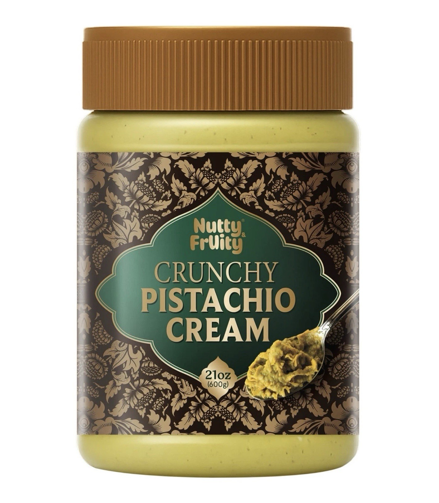 Crunchy Kadayif Pistachio Cream Spread Dubai Style Nutty Fruity, 21 oz (600g)