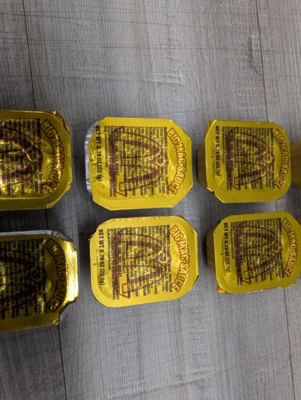 McDonald’s Big Mac dipping sauce lot of 8. .78oz each