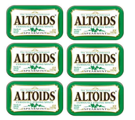 ALTOIDS Spearmint Mints – 1.76 oz Tins (6 Packs)
