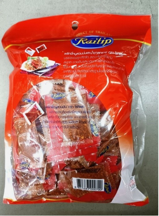 Thai Bird’s Eye Chili Powder Ground Raitip Brand Hot Spicy Pepper 100 Sachets