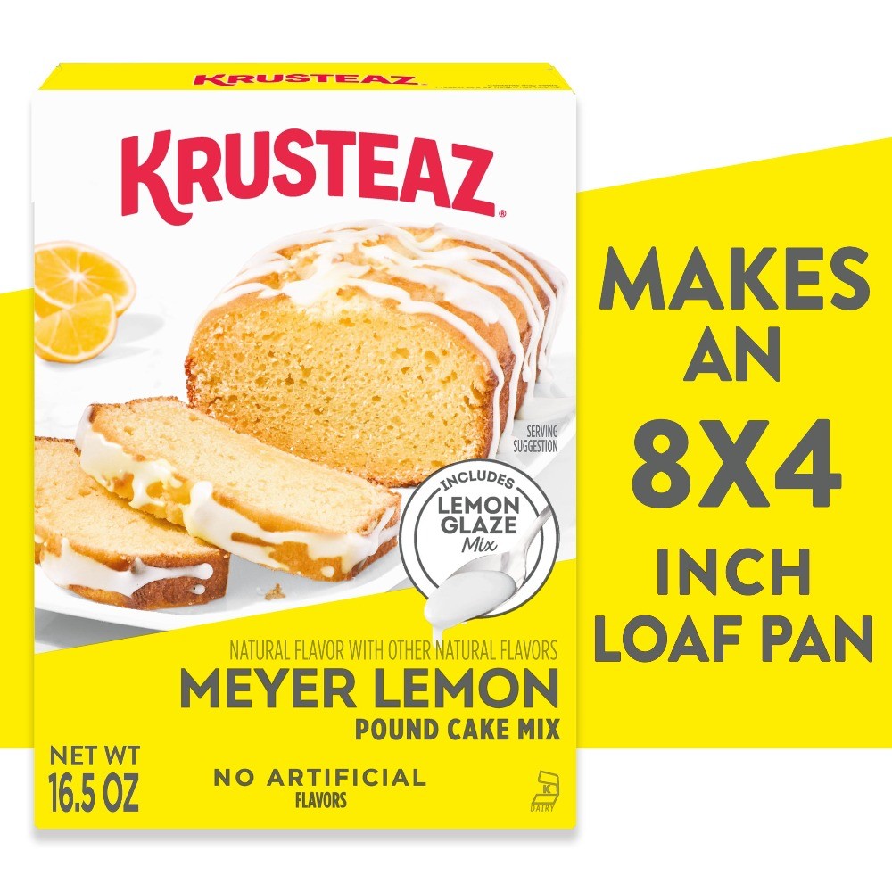 (6 pack) Krusteaz Meyer Lemon Pound Cake Mix Pound Cake Baking Mix, 16.5 oz Box​