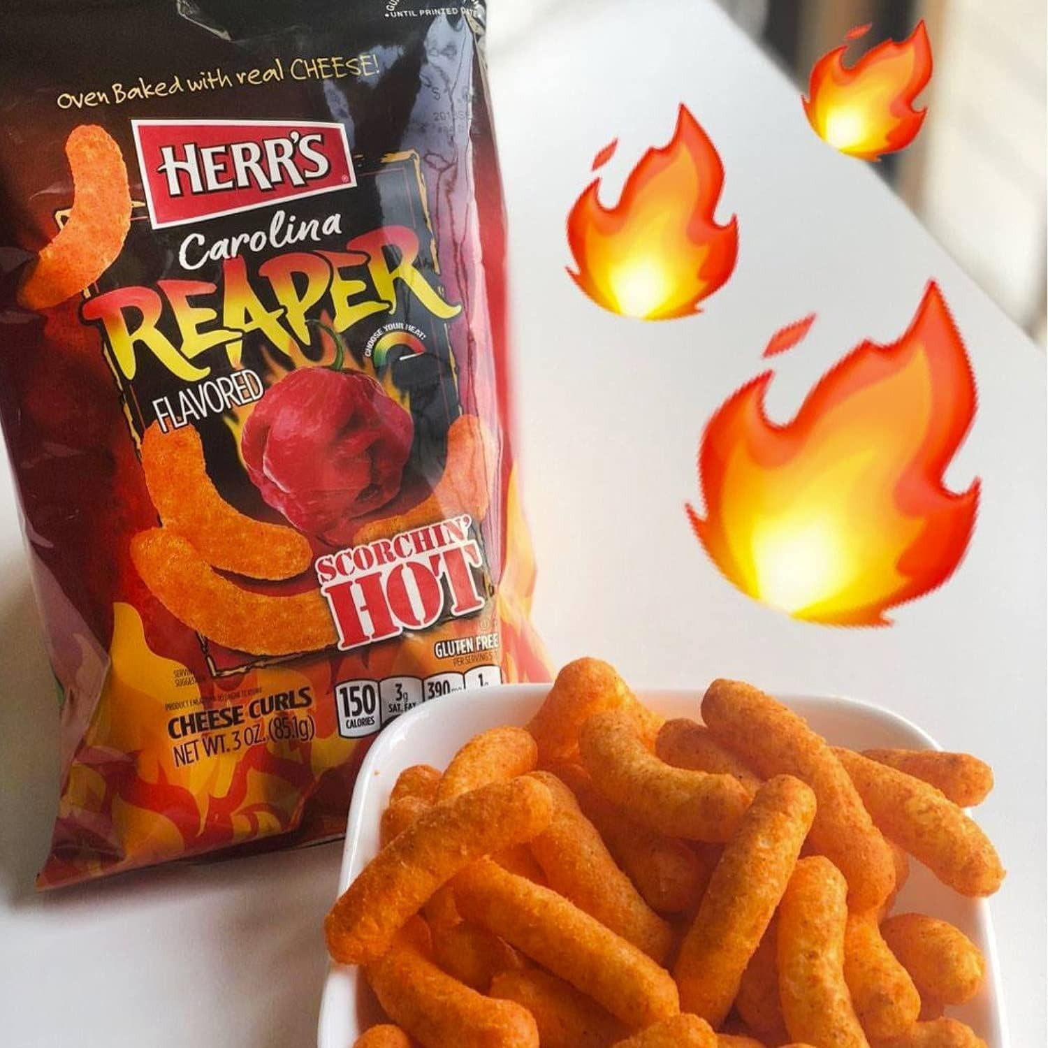 Herr’s Cheese Curls with Carolina Reaper Flavor, 12-Pack