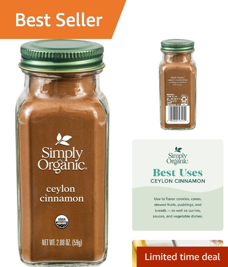 Ground Ceylon Cinnamon 2.08 Oz – Organic and Kosher Certified