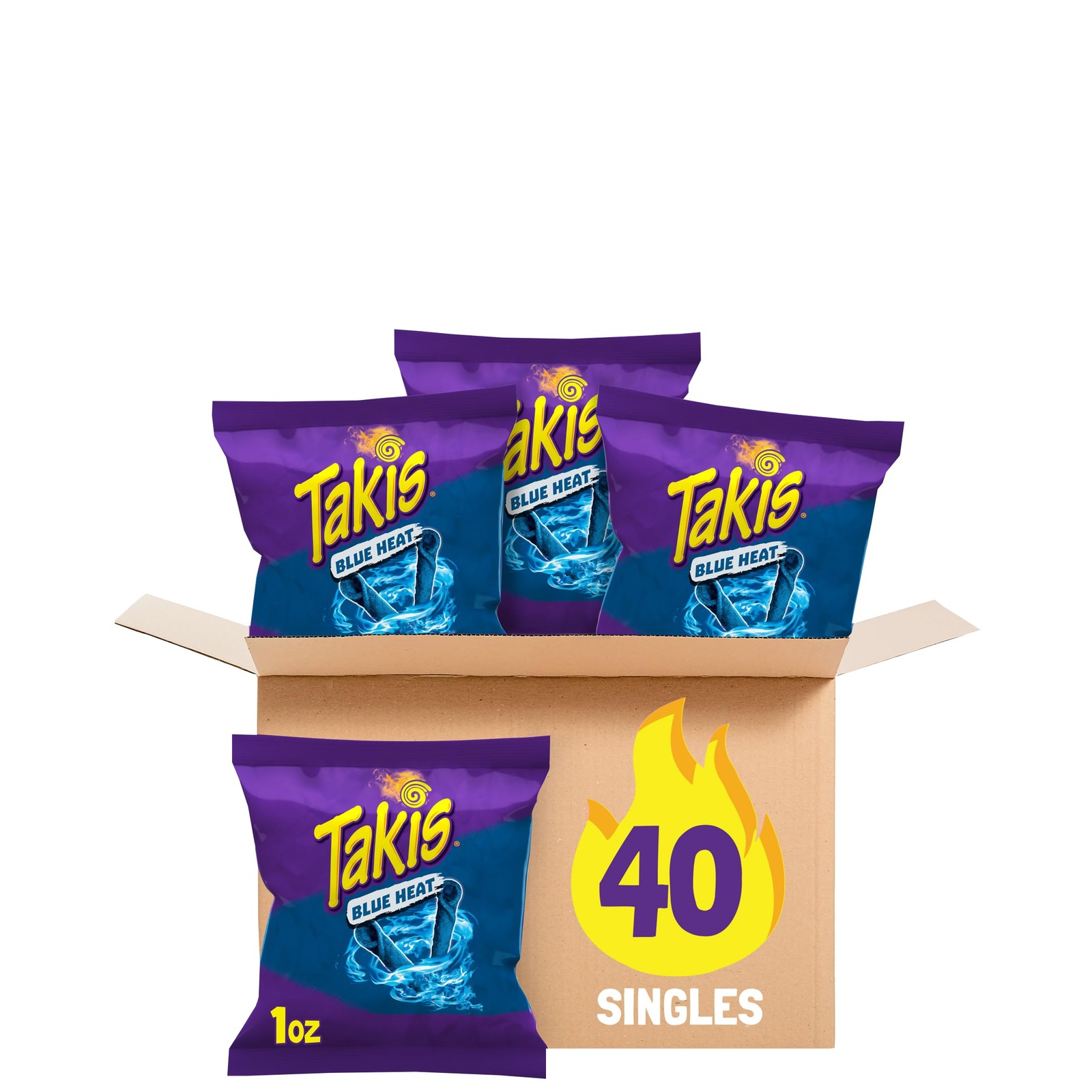 Takis Blue Heat 40 pc / 1 oz Multipack 40 Ounce (Pack of 1), Rolled