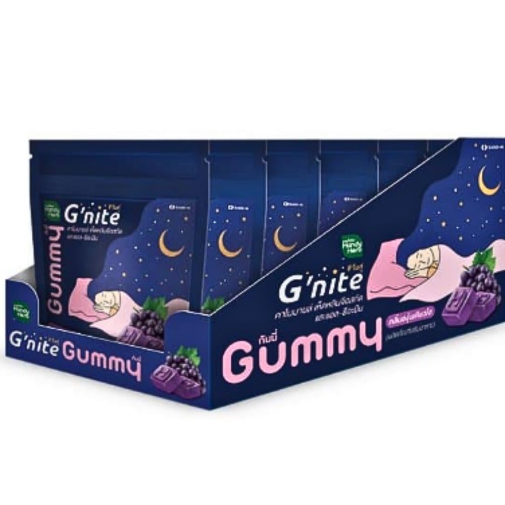 HandyHerb G’nite Herbal Gummies Chamomile L-Theanine Grape Flavor 24g x6 packs