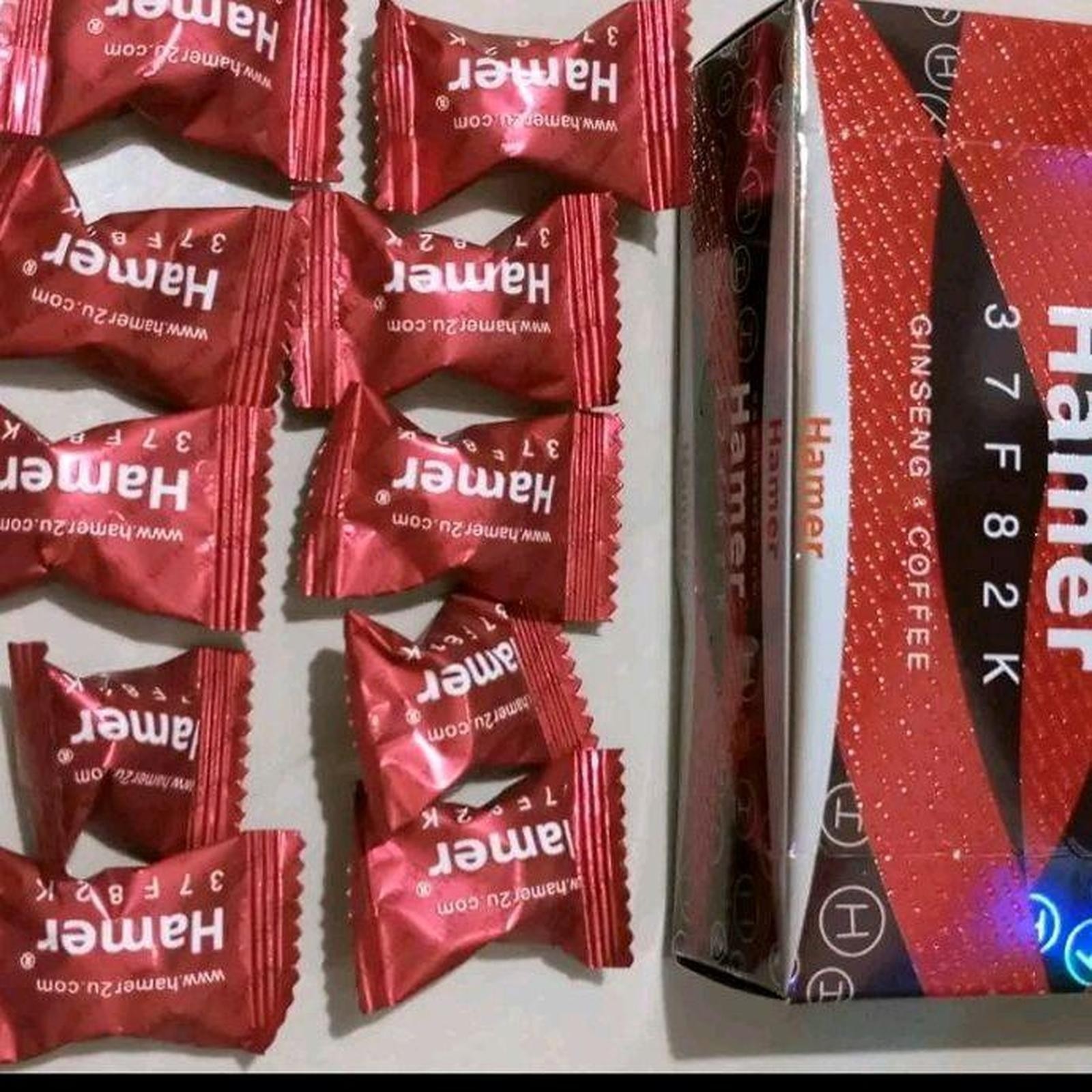 RARE EXCLUSIVE – Hamer Coffee Gingseng Candy 1 Box 30 pcs. (( Strong Man ))