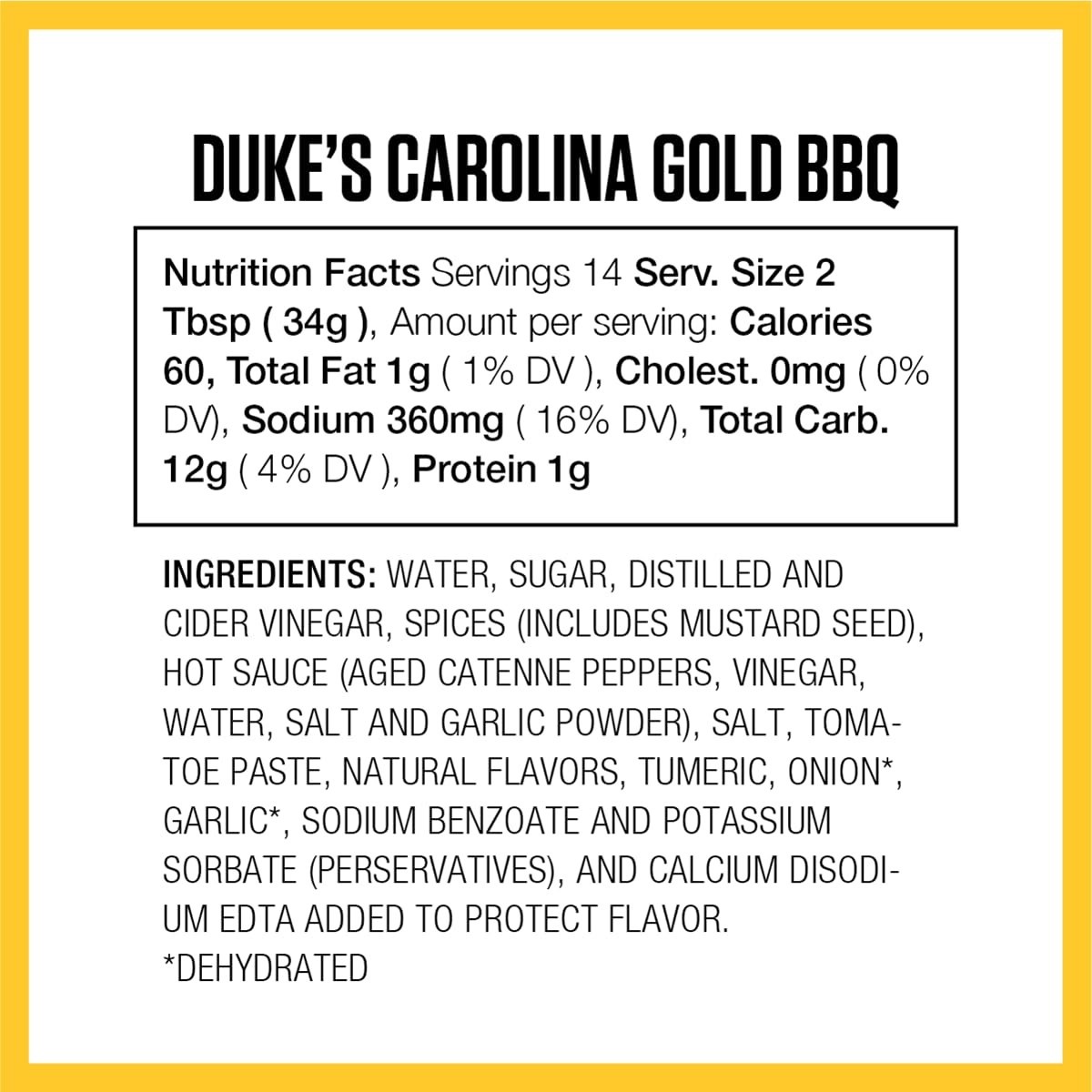 Versatile 17oz Duke’s Carolina Gold Dipping Sauce – Perfect for BBQ and More