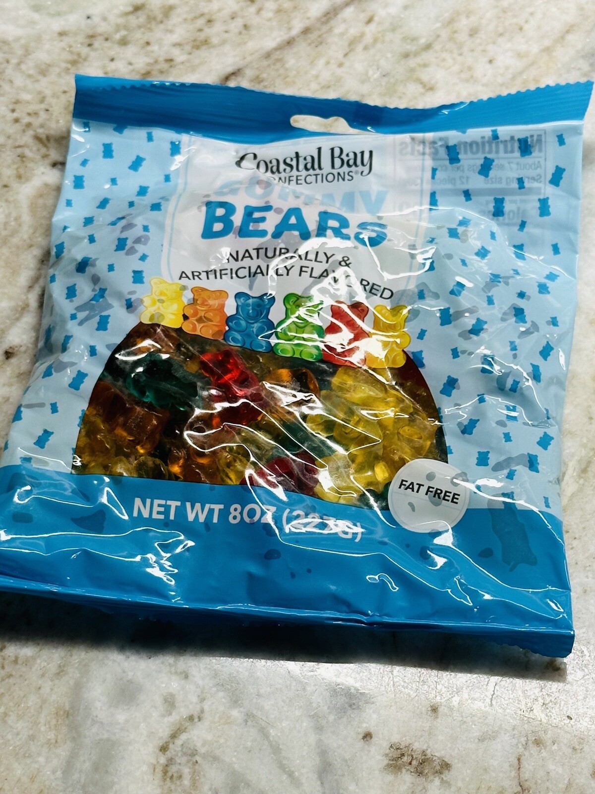 Coastal Bay Gummy Bears Fat Free 1ea 8oz. Bag-Brand New-SHIP N 24 HOURS