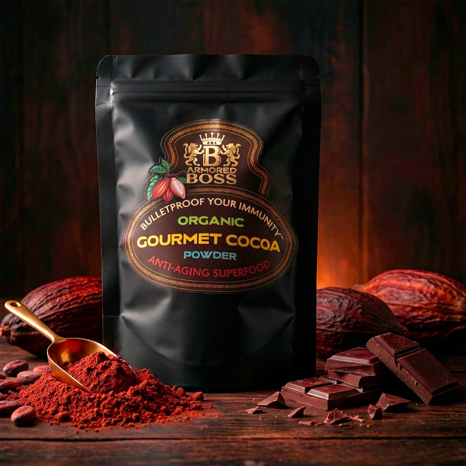 Cocoa Powder. Organic High Fat Content Cocoa Superfood