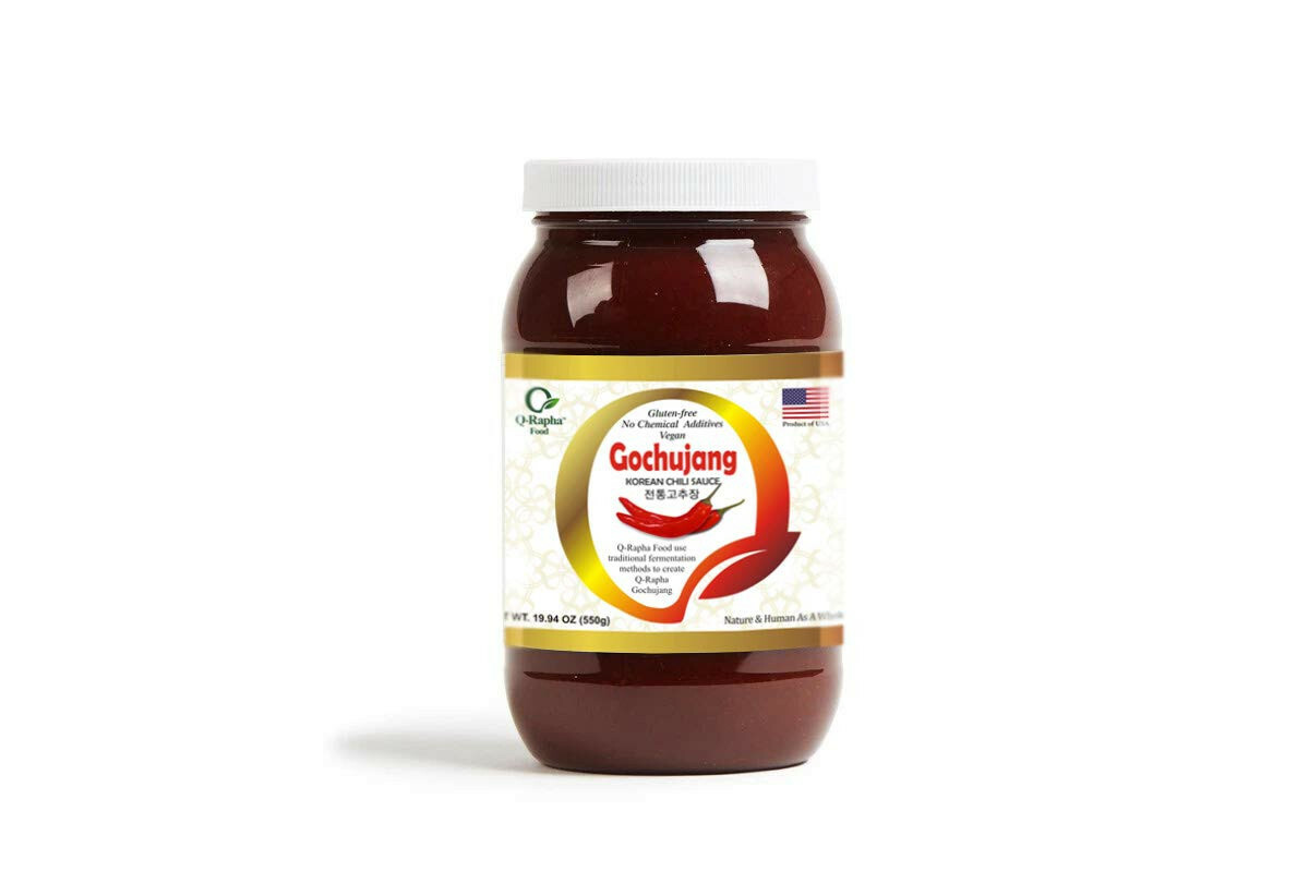 Q-Rapha Premium Korean Gochujang (Chili Paste) Gluten and GMO free – 19.9 oz