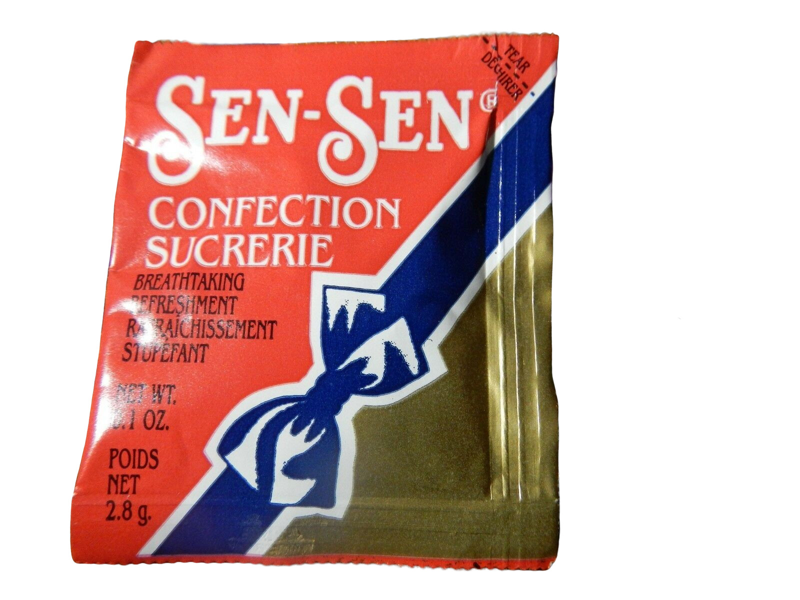 Old Vintage candy Sen Sen mints licorice breath freshener mint 1 one Packet Pack