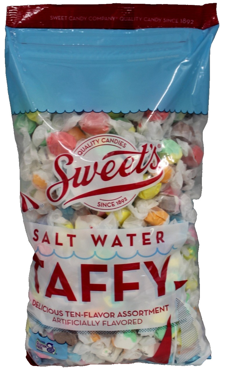 Sweets Salt Water Taffy 4 Lbs Candy Bulk Taffy Candies Chew Assorted Flavors
