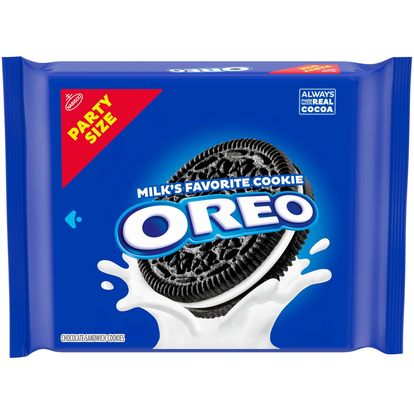 OREO Chocolate Sandwich Cookies, Party Size, 24.16 oz (Pack of 1)