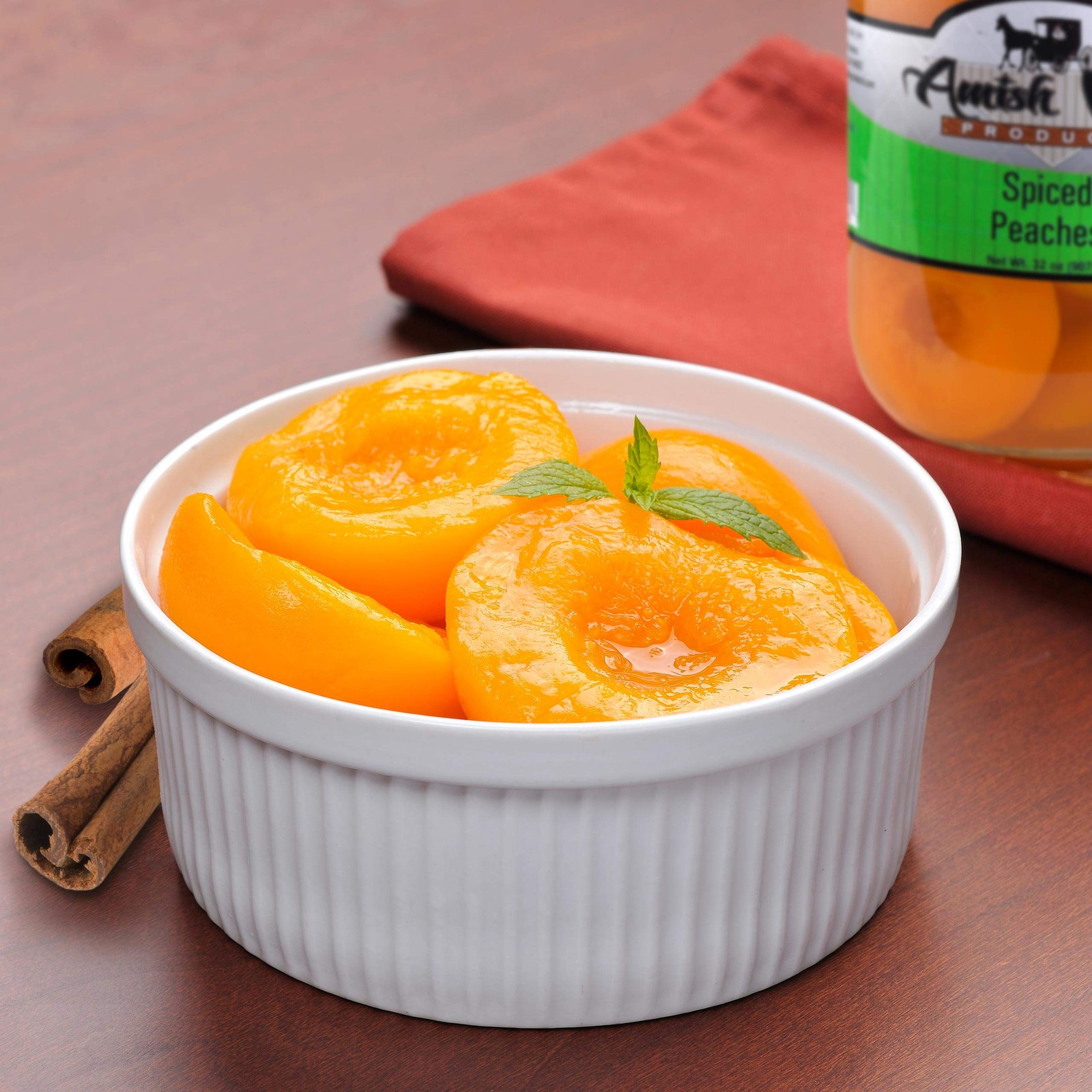 Amish Valley Products Old Fashioned SPICED Peaches Halves 2 Pound (Pack of 1)