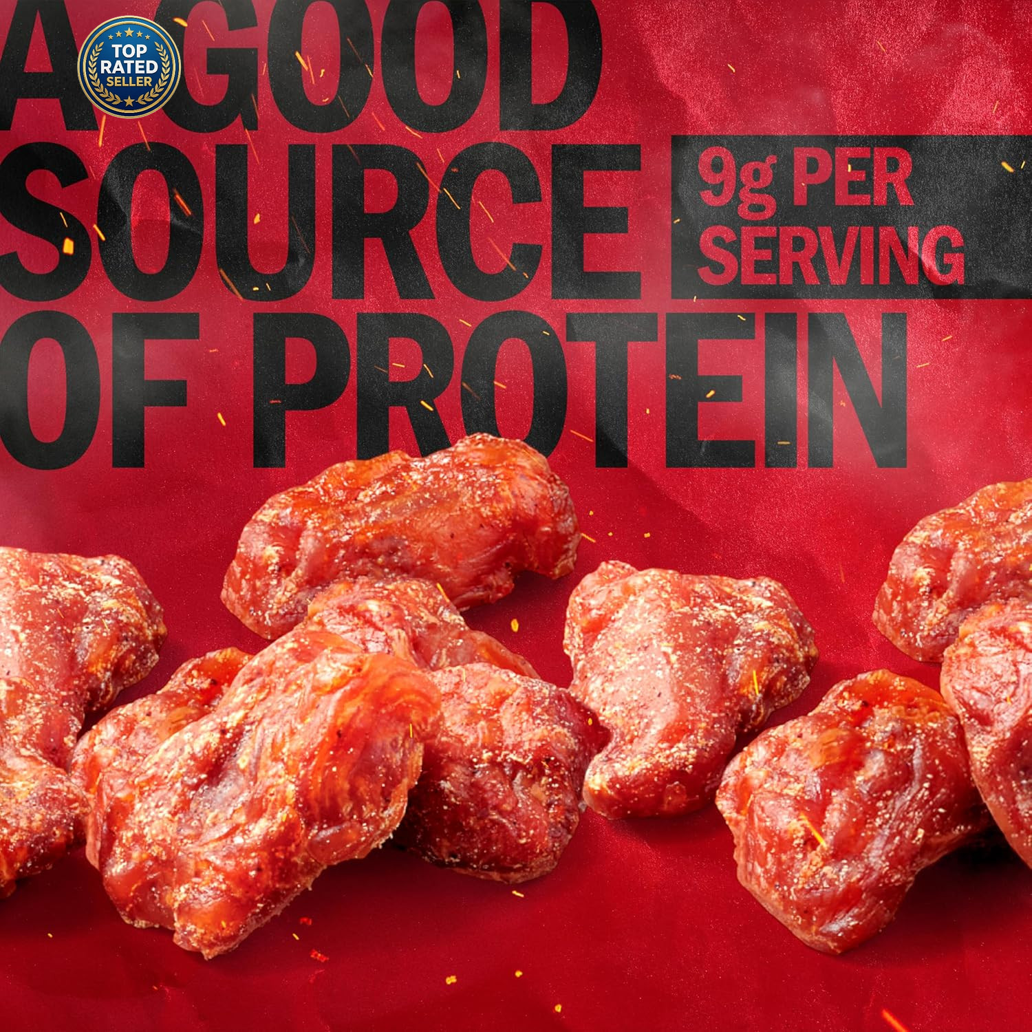 Chicken Tender Bites, Sweet BBQ, Bulk Pack – Flavorful Meat Snack for School, 9G