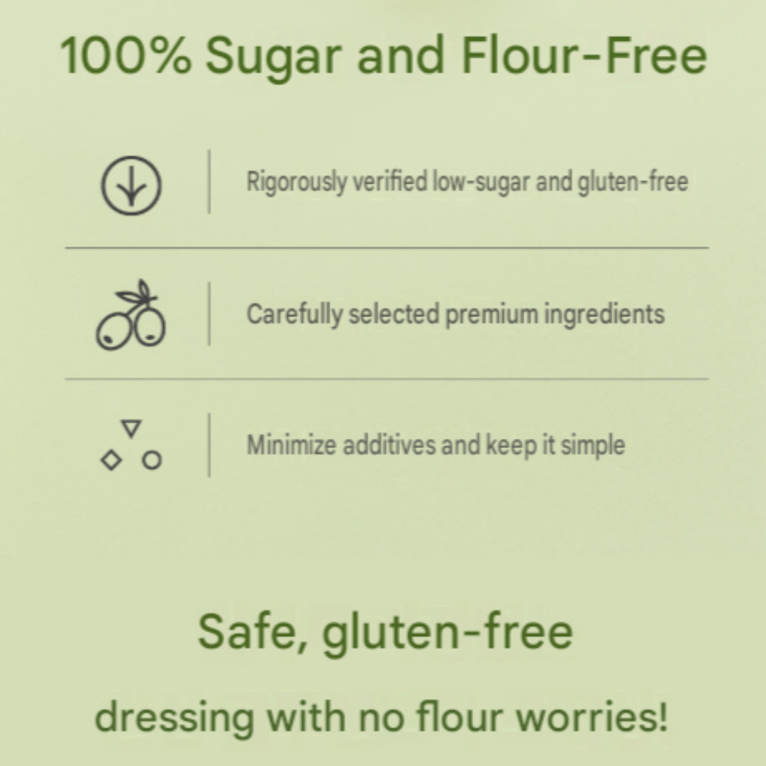 MY NORMAL Low-Sugar Caesar Salad Dressing Sauce 240g LowCarb Dressing Salad Diet