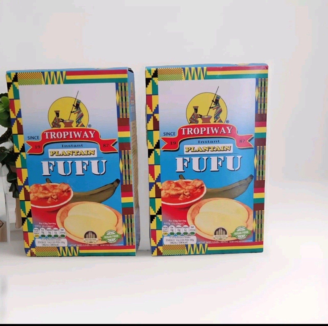 Tropiway Plantain Fufu Flour – 24 oz each ( 2-pack ) Exp:07/2027