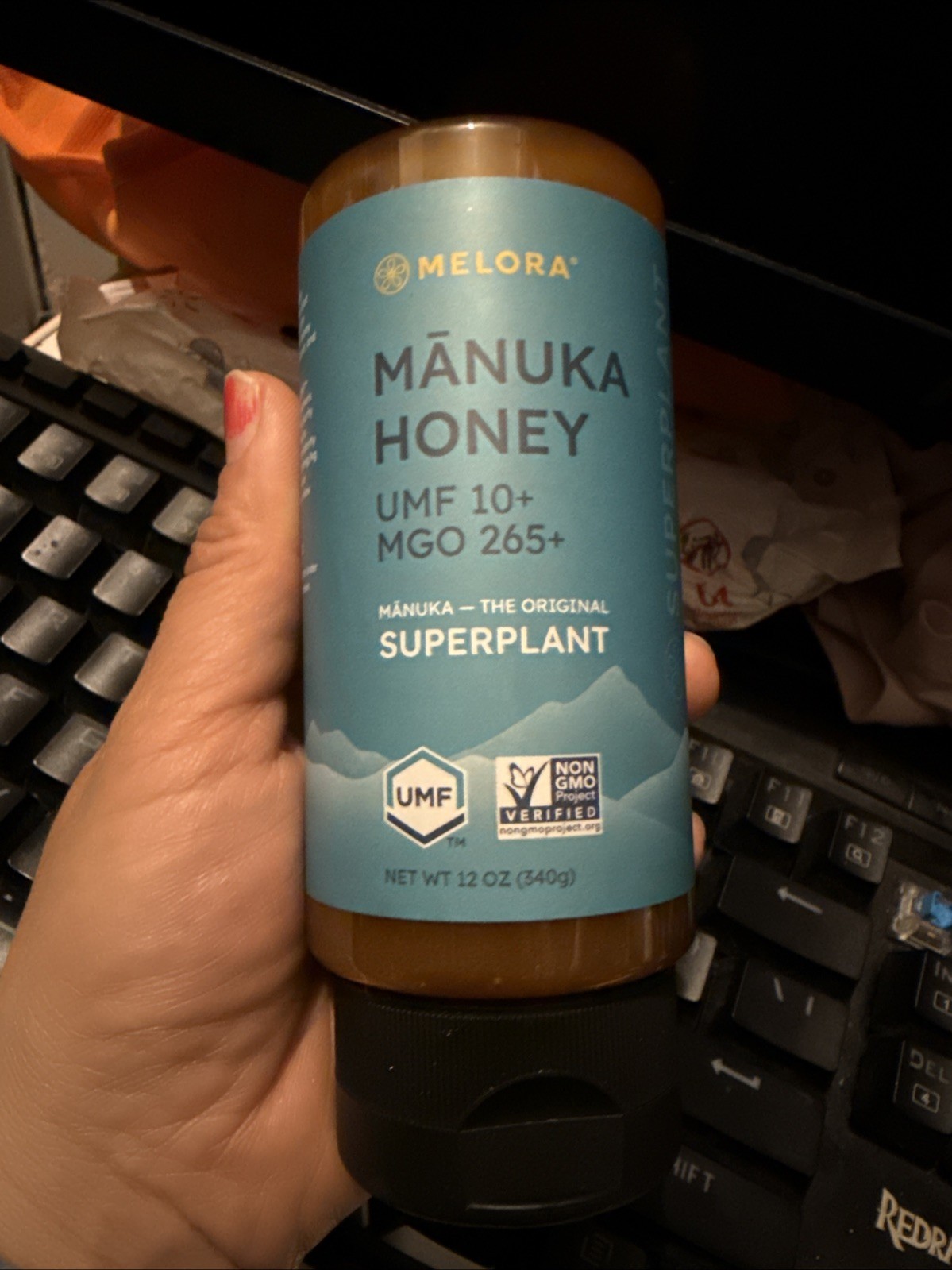 Honey Manuka Squeeze Bottle 12Oz by Melora