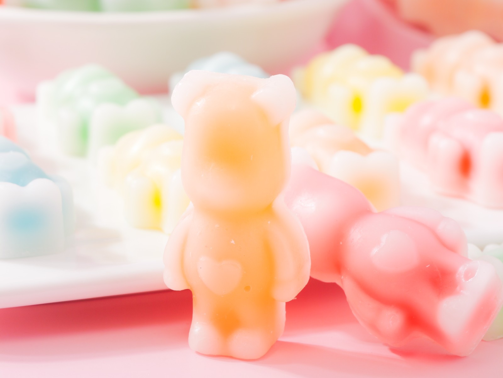 GummyGlow Bear Wax Candy 0.75lb, 5 Flavor Fruity candy for ASMR, Party, snacking
