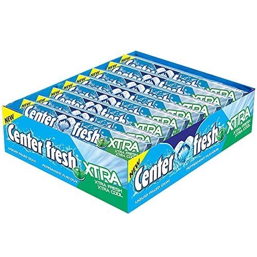 Center Fresh, Xtra Peppermint Flavour, Chewing Gum Stick 20g- Pack of 24