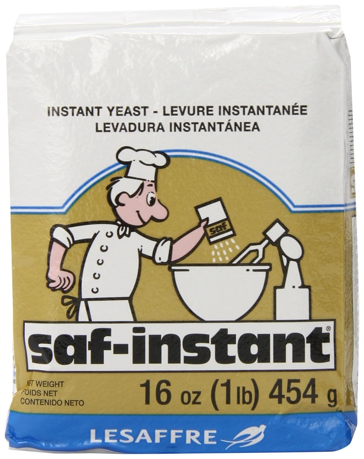 Saf-Instant Instant Yeast Gold – 1 lb Package for Reliable Baking Results