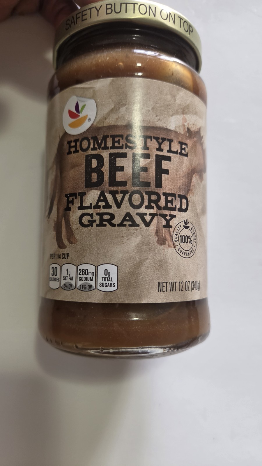 Homestyle Beef Flavored Gravy 12 oz (340g) Jar 3 Pack, 30 Cal, Soy/Milk/Wheat