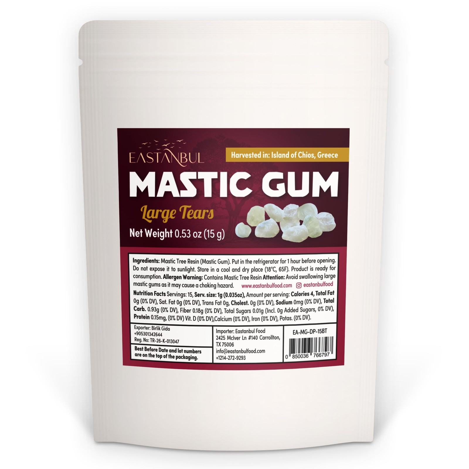 Mastic Gum Chewing Gum, 0.53oz(15g) Mastic Chewing Mewing for Jawline, Large …