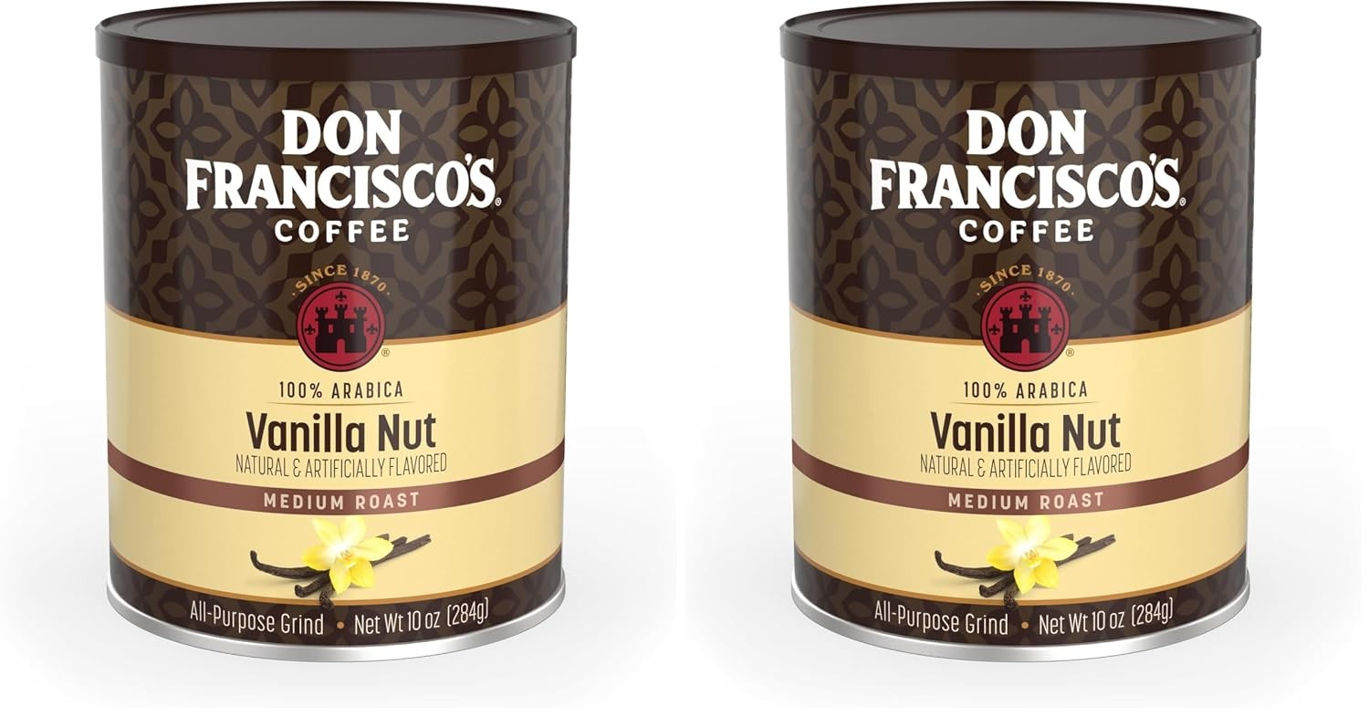 Premium Vanilla Nut Ground Flavored Coffee Rich Aromatic 100% Arabica Beans