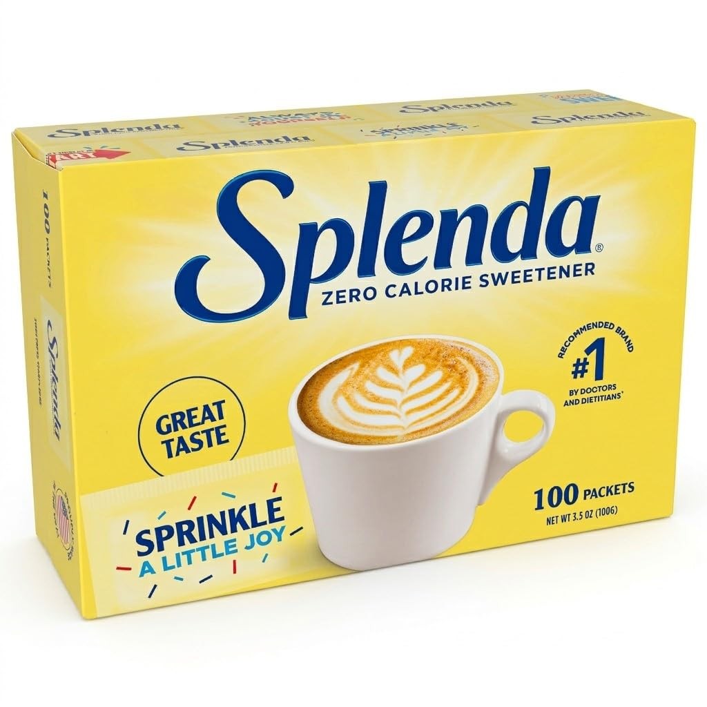 SPLENDA Zero Calorie Sweetener, 100 Count 3.5 Ounce (Pack of 1), Coffee