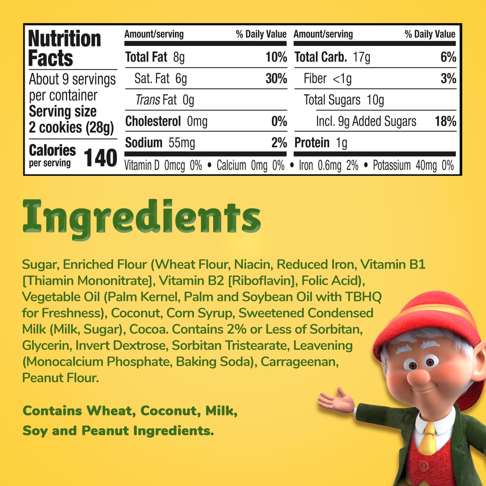 Keebler Fudge Cookies, Coconut Dreams, 8.5oz 8.5 Ounce (Pack of 1), brown