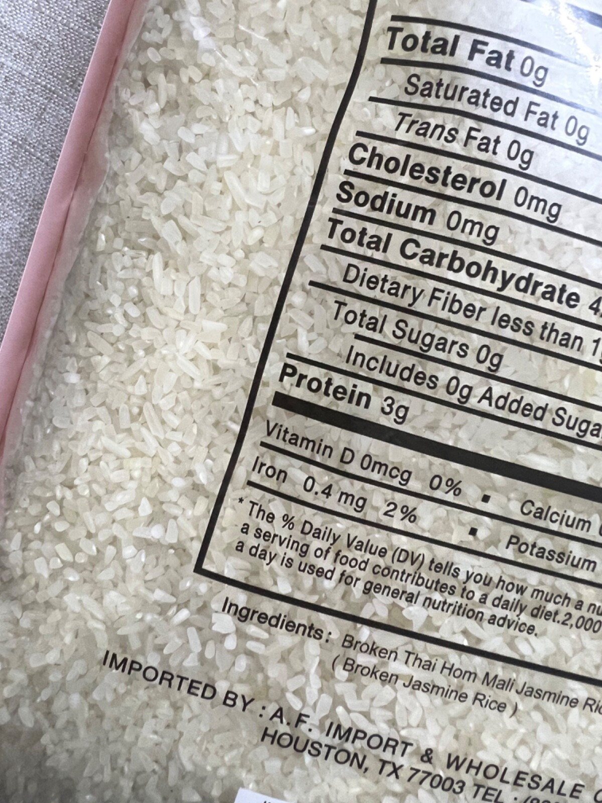 Scented Sweet Glutinous Rice- Broken Rice- Riceberry-5lb per bag-Gao Tam- Nep