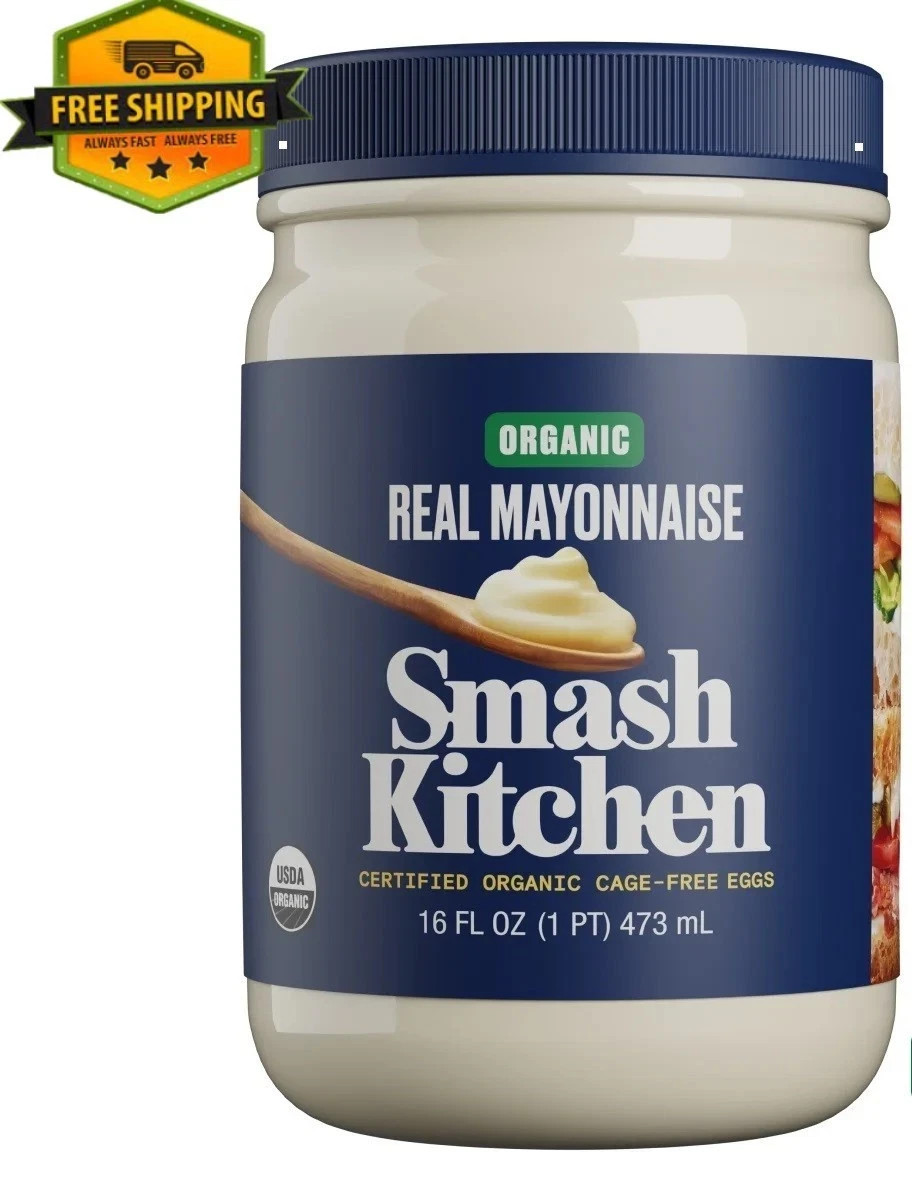 Smash Kitchen Organic Real Mayonnaise – 16 oz Jar