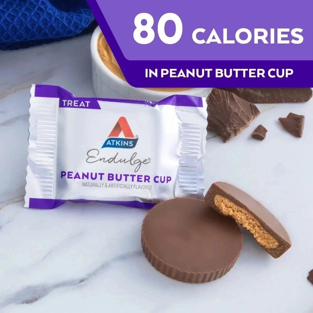 Atkins Endulge Peanut Butter Cups, Sugar Free Candy,Low Sugar Treats, 20 Ct.