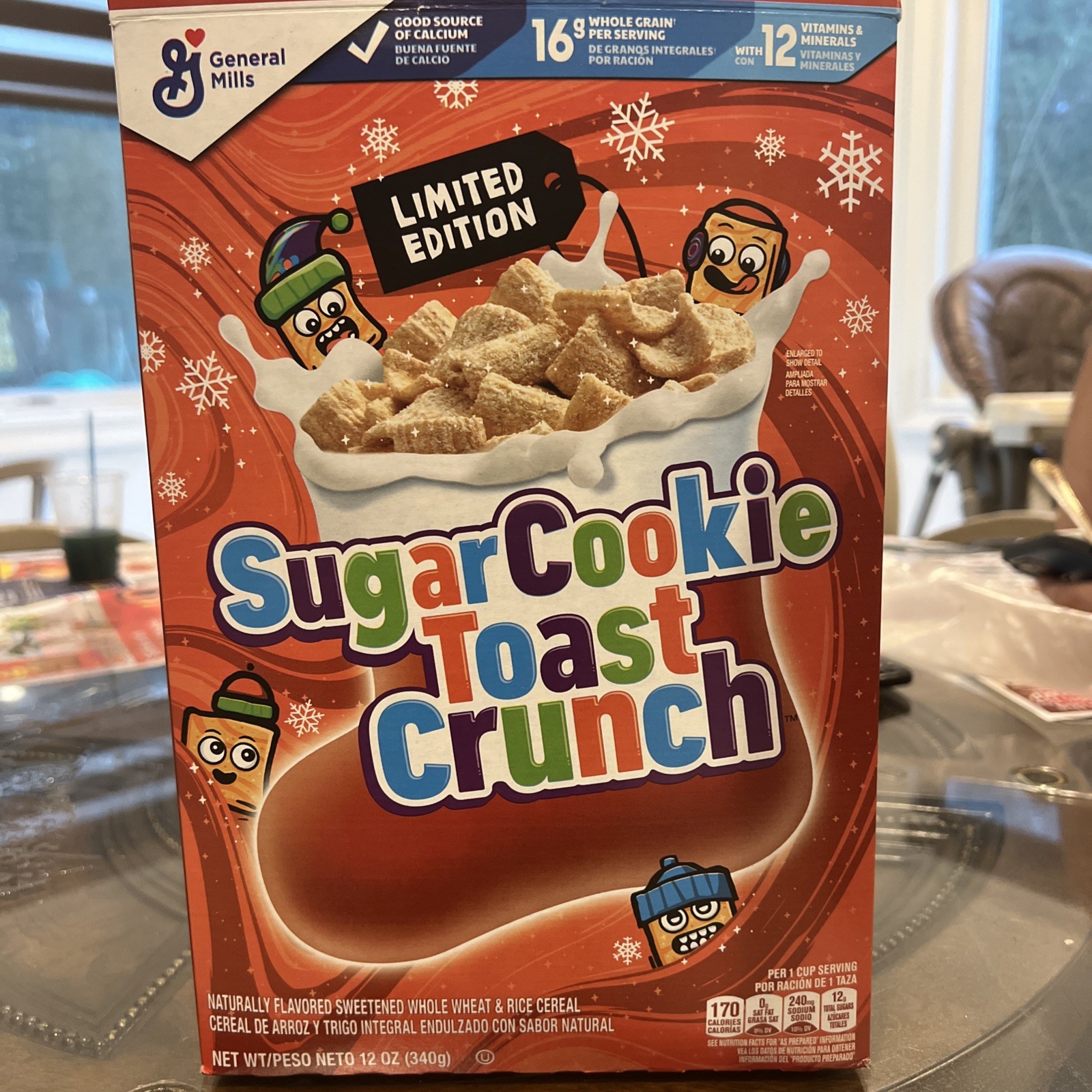 Sugar Cookie Toast Crunch Limited Edition Family Size Cereal 12 OZ 340G