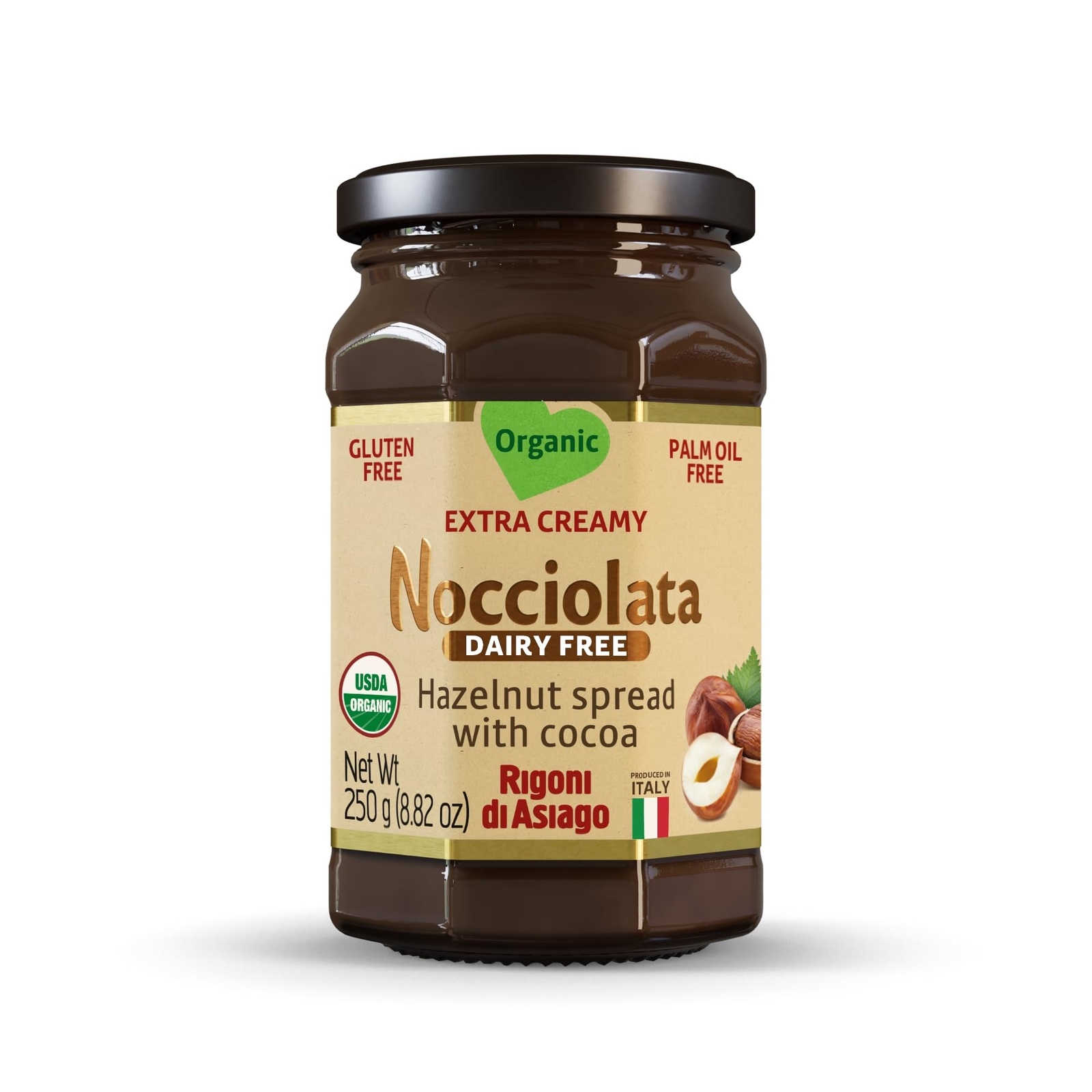 Rigoni di Asiago Organic Dairy Free Nocciolata Classic Hazelnut Spread 8.82 O…