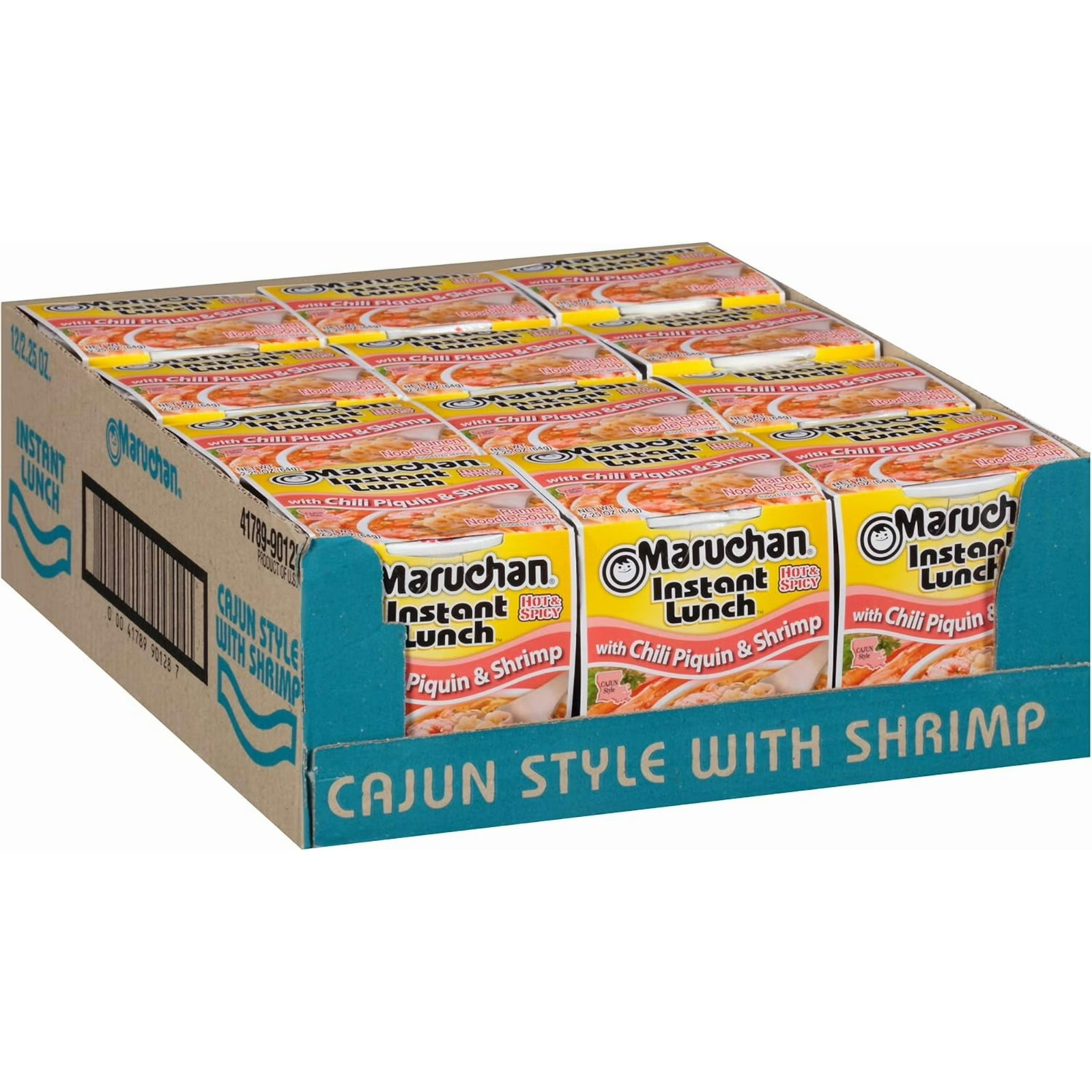 Maruchan Instant Lunch Cajun Style Chili Piquin Shrimp Ramen Cups 12 Count 2.25