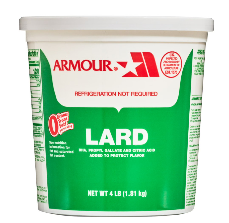 Armour Lard, 4 lb. Tub